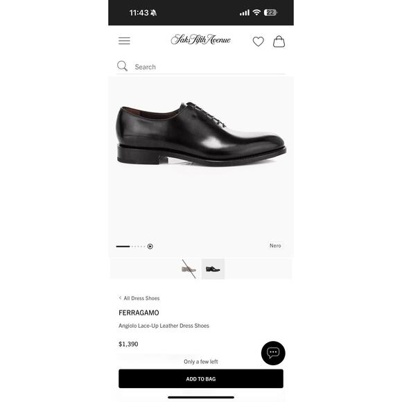 Salvatore Ferragamo Angiolo (Nero Calf/Trim) sz. 12E